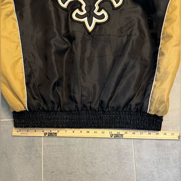 NFL NEW ORLEANS SAINTS G-III Black /Gold Charcoal Hooded Full-Zip Jacket SIZE XL - Picture 12 of 12